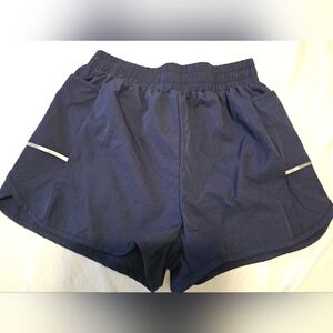 🔷️3 Items for$20🔷 Shein Women's Navy Blue Running Refective Stripe Shorts Sz 4